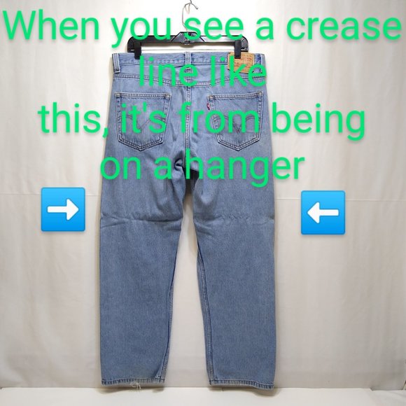 Levi's 505 Regular Fit 35x29 Men's Straight Leg Mid-Rise Jeans Red Tag Vintage - Picture 3 of 8